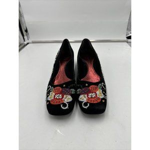 J. RENEE’ 1.5” HEEL SUEDE EMBELLISHED BEADED SHOE Ladies Size 9.5M